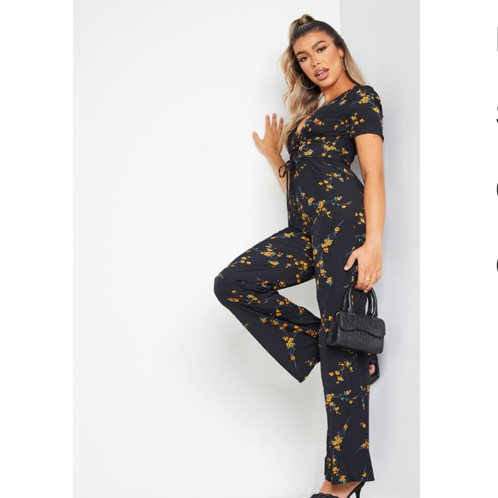 PRETTYLITTLETHING Floral Corset Jumper